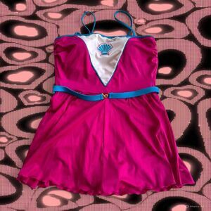 Marsol True Vintage One Piece Swim Dress Seashell Belted